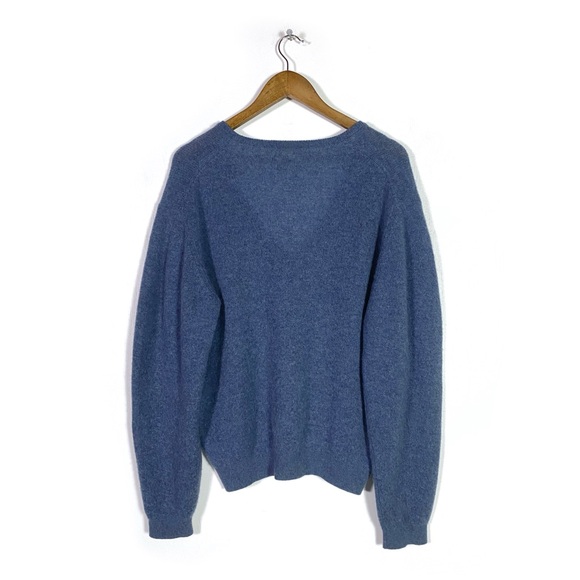 Khaite Sam Cashmere V-Neck Sweater Blue - Picture 5 of 7
